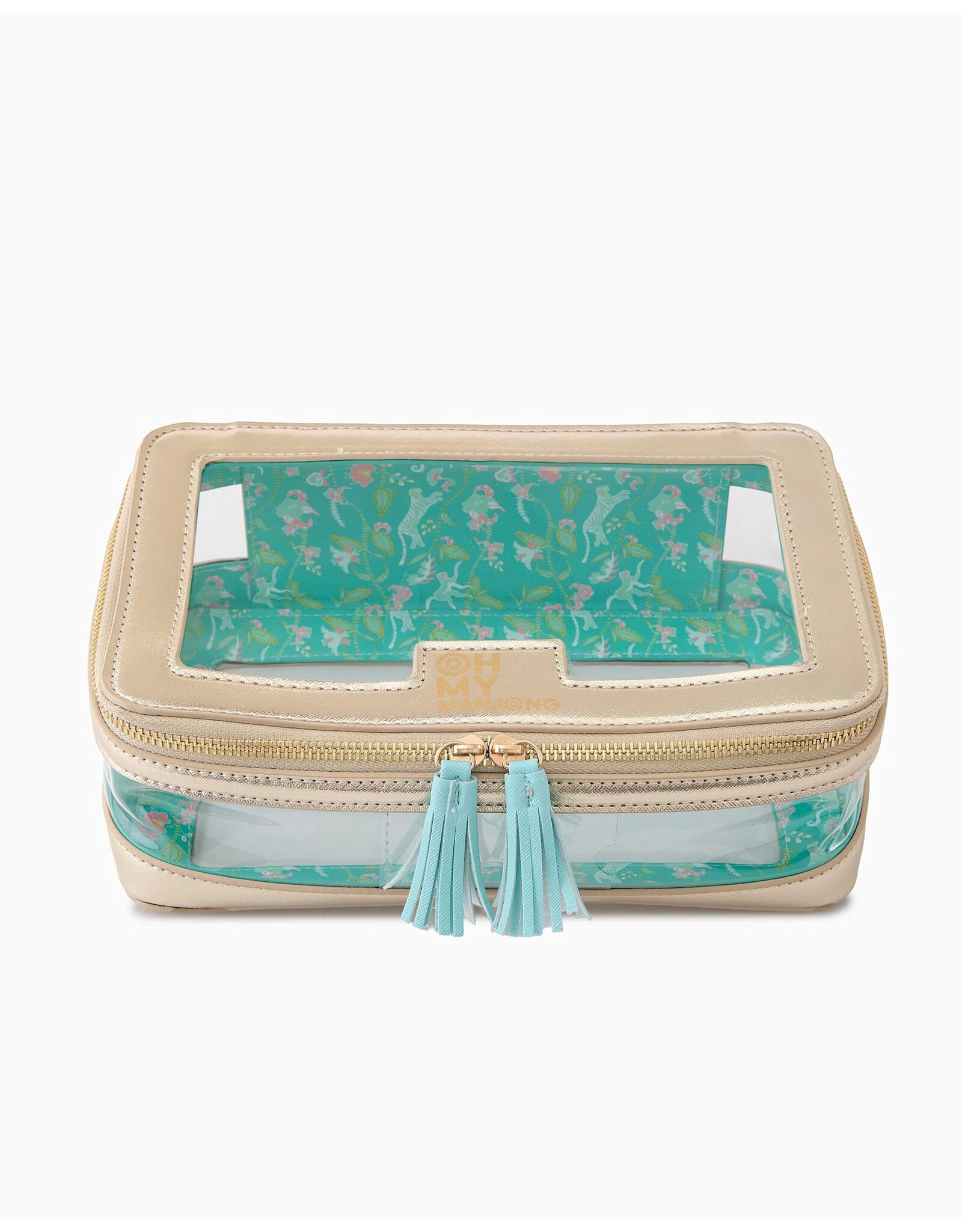 Oh My Mahjong Mahjong Tiles Storage Bag | Metallic Gold