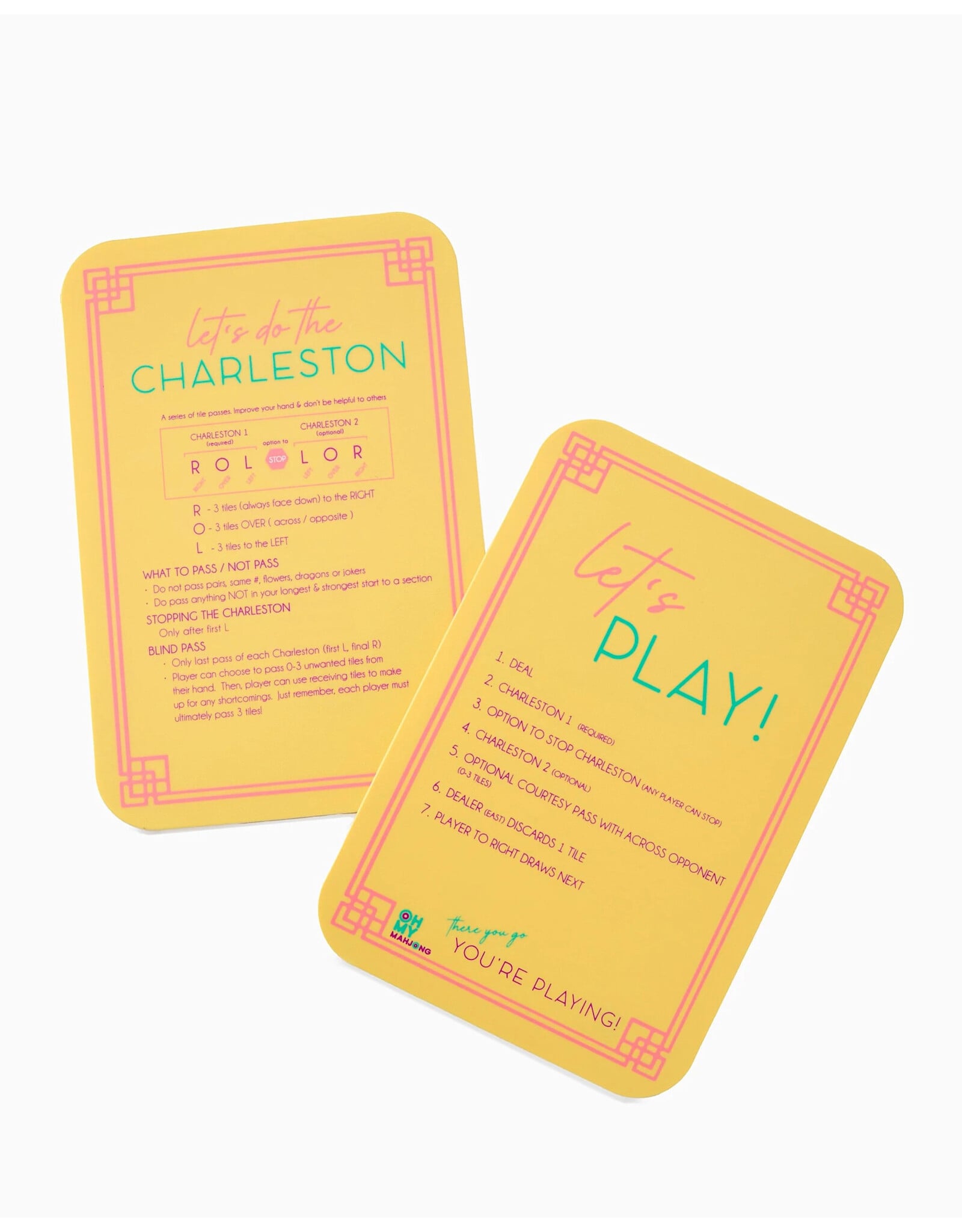 Oh My Mahjong Mahjong Tile Shufflers Set | Yellow Shufflers