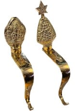 Kurt Adler Brass Christmas Stocking Holders Tree And Santa Hangers
