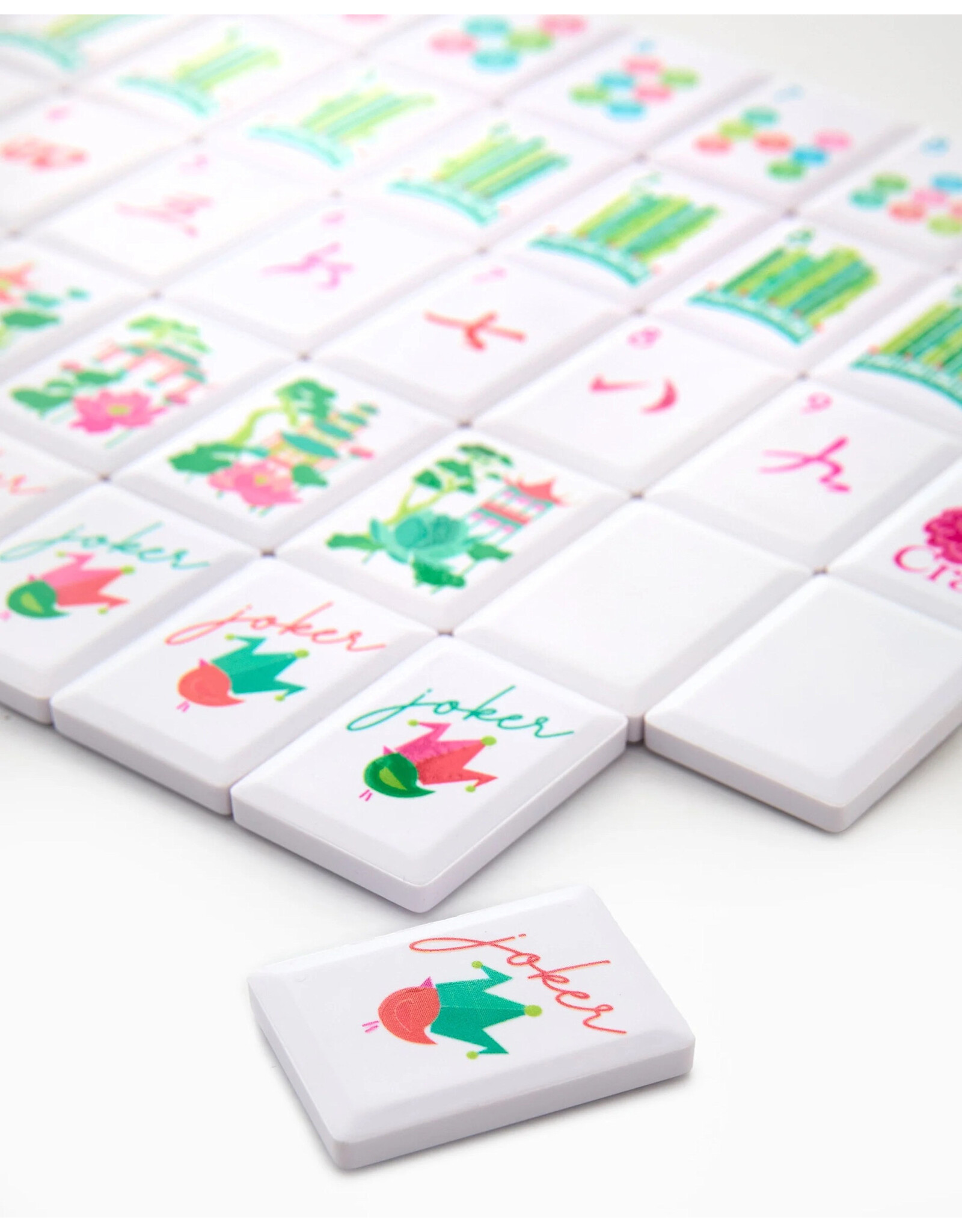 Oh My Mahjong Mahjong Debutante Tile Set Sunburst Tiles w Accessories