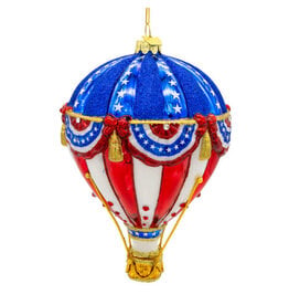 Kurt Adler Patriotic 250th Anniversary USA Ornament Hot Air Balloon