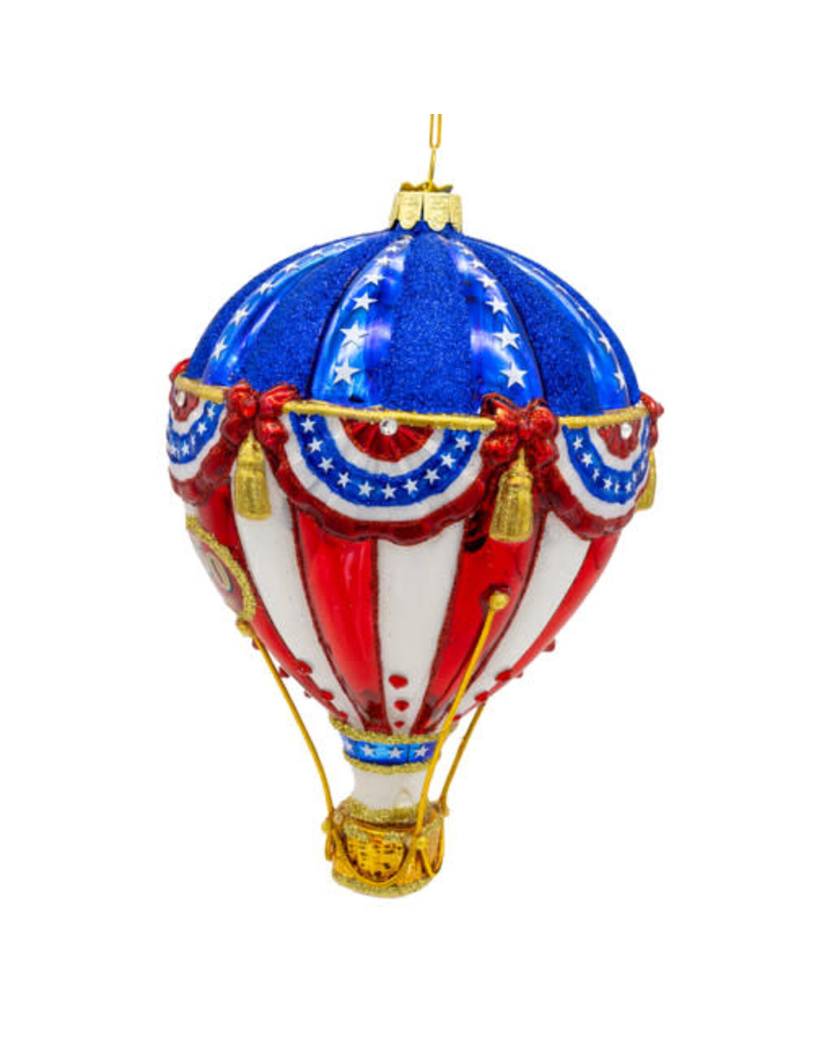 Kurt Adler Patriotic 250th Anniversary USA Ornament Hot Air Balloon