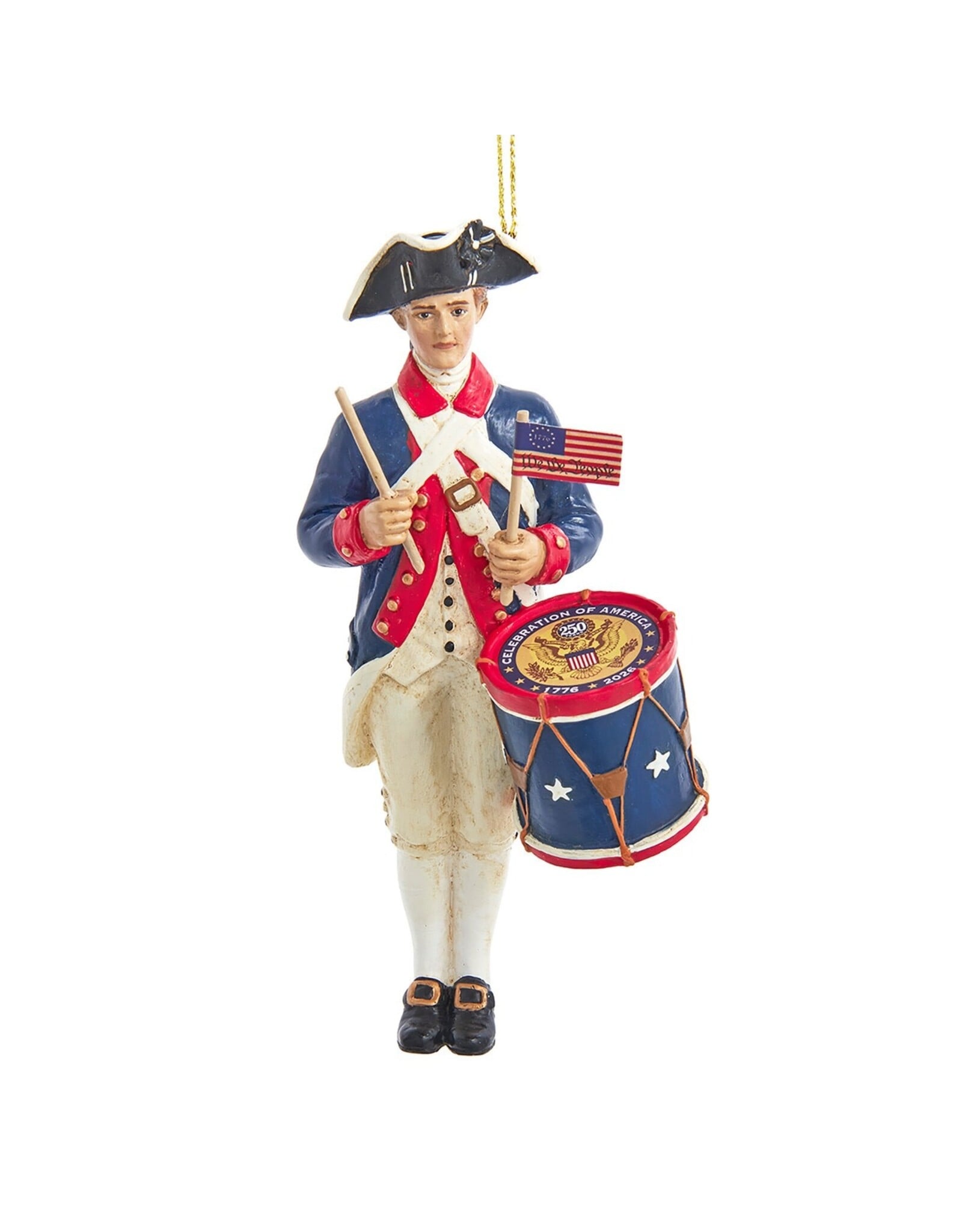 Kurt Adler Patriotic 250th Anniversary USA Minute Man Ornament