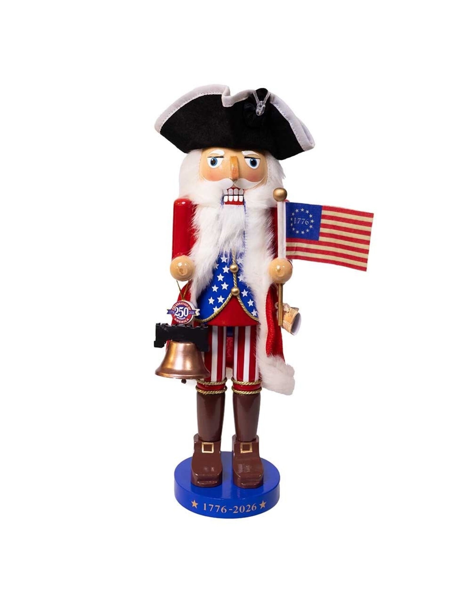Kurt Adler Patriotic Nutcracker 14in 250th Anniversary Of America