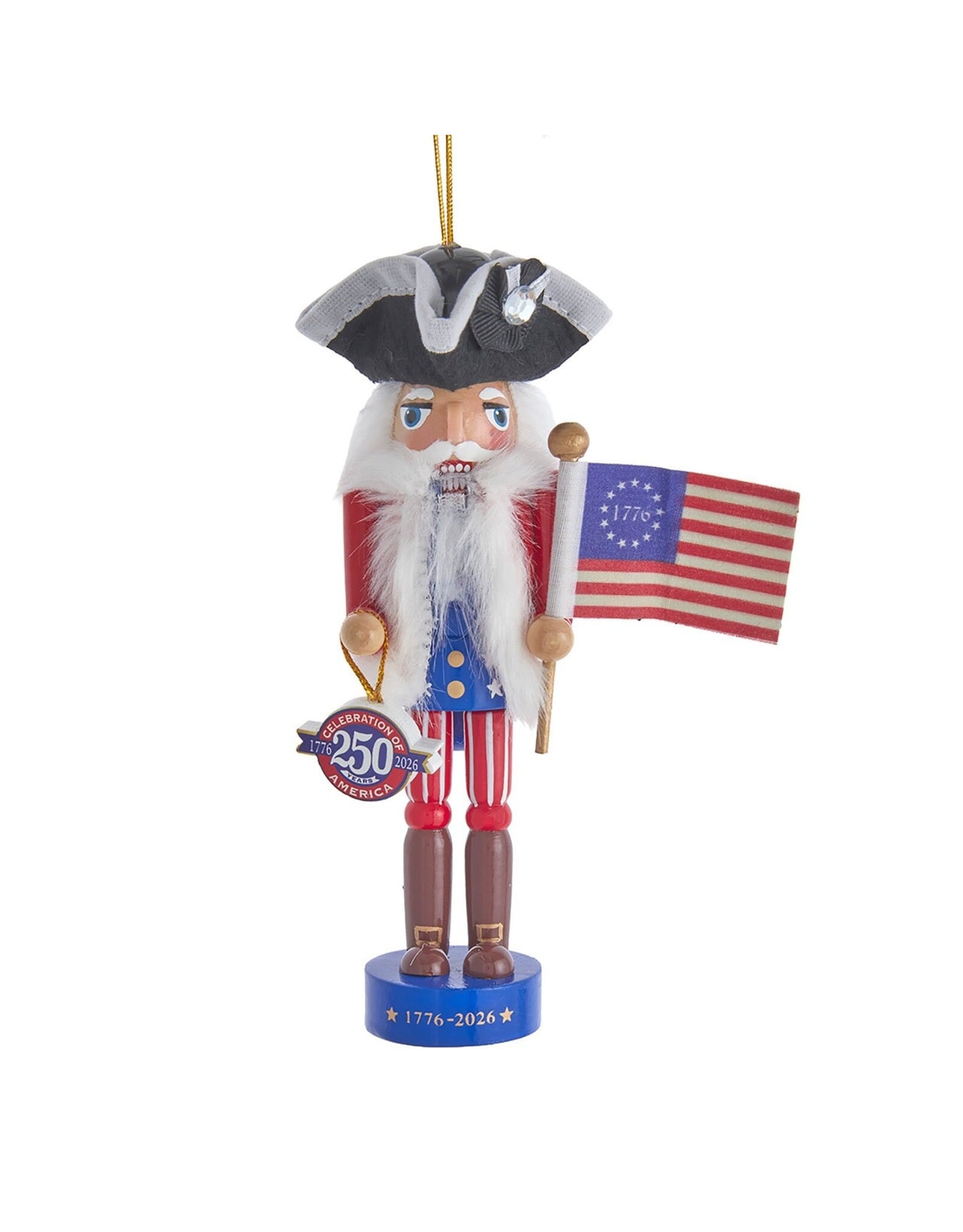 Kurt Adler Patriotic Nutcracker 6in 250th Anniversary Of America