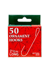 Kurt Adler Ornament Hooks 2.5 inch Pack of 50 Silver Wire Hooks Set