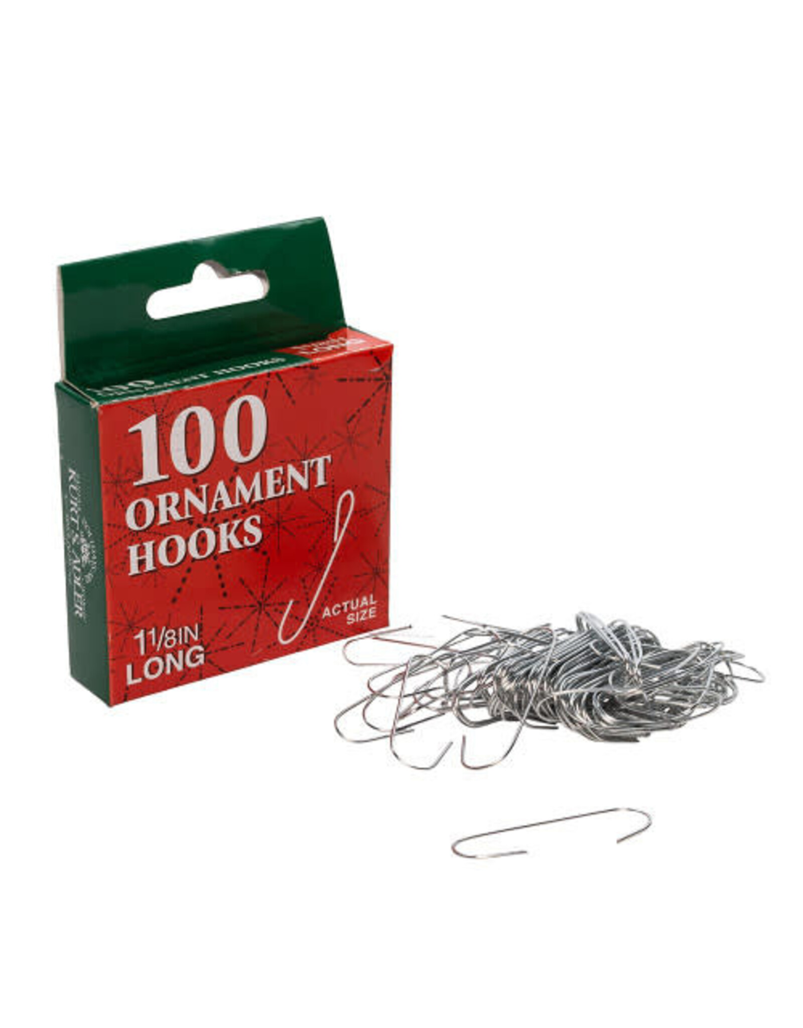 Kurt Adler Ornament Hooks 1.125 inch Pack of 100 Silver Wire Hooks Set