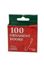 Kurt Adler Ornament Hooks 1.125 inch Pack of 100 Silver Wire Hooks Set