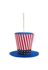 Kurt Adler Patriotic Stars And Stripes Hat Ornament - BL