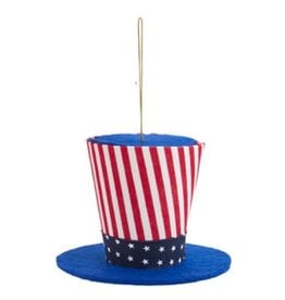 Kurt Adler Patriotic Stars And Stripes Hat Ornament - BL