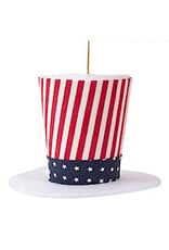 Kurt Adler Patriotic Stars And Stripes Hat Ornament - WH