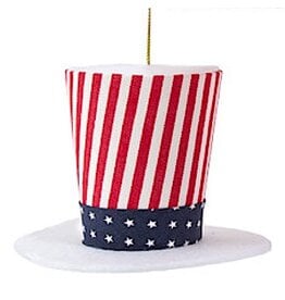 Kurt Adler Patriotic Stars And Stripes Hat Ornament - WH