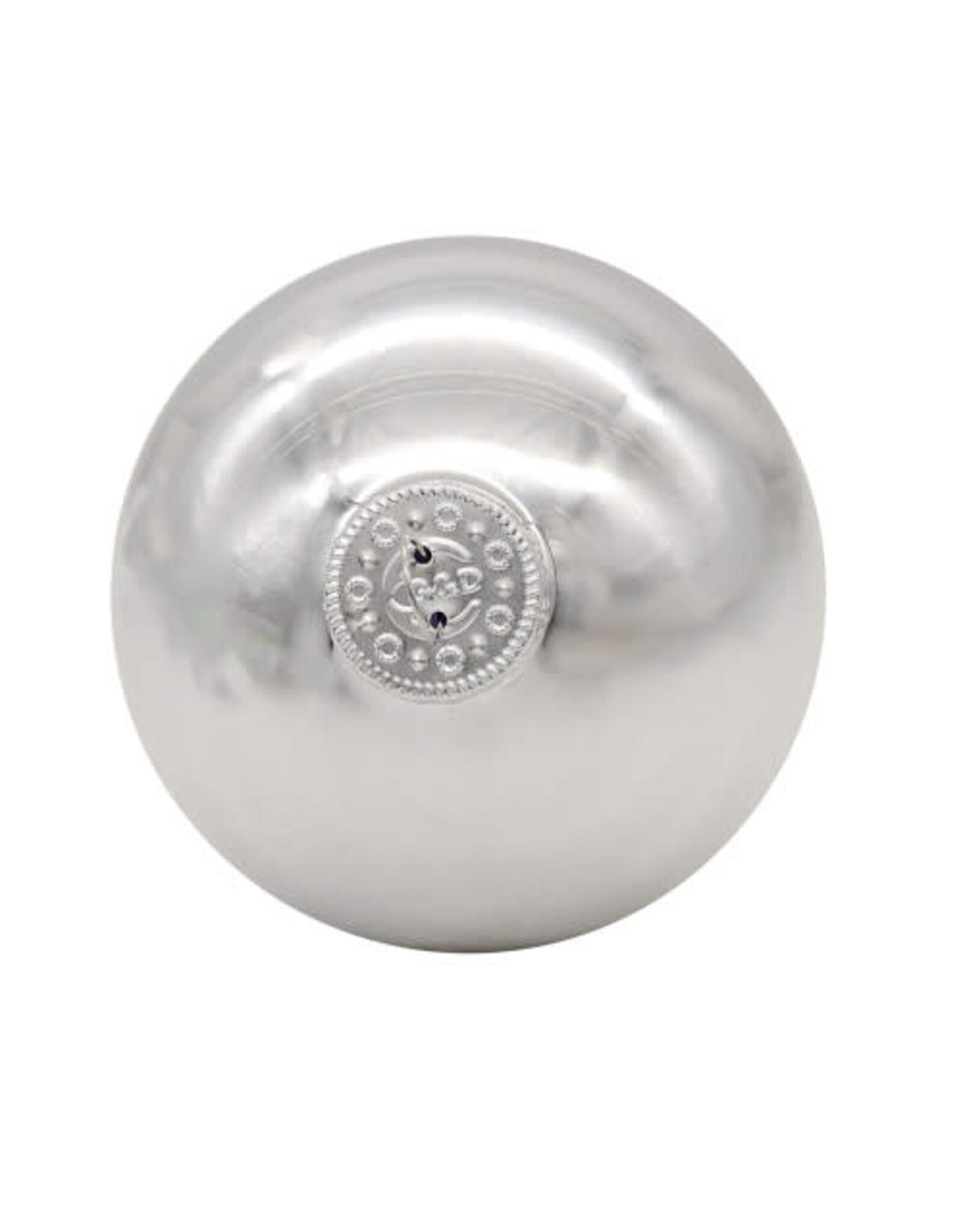 Kurt Adler Shiny Silver Glass Ball Ornaments 65mm 6pc Set