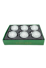 Kurt Adler Shiny Silver Glass Ball Ornaments 65mm 6pc Set