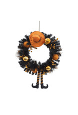 Kurt Adler Halloween Door Wreath 33x24 Inch Un-Lit Halloween Decor