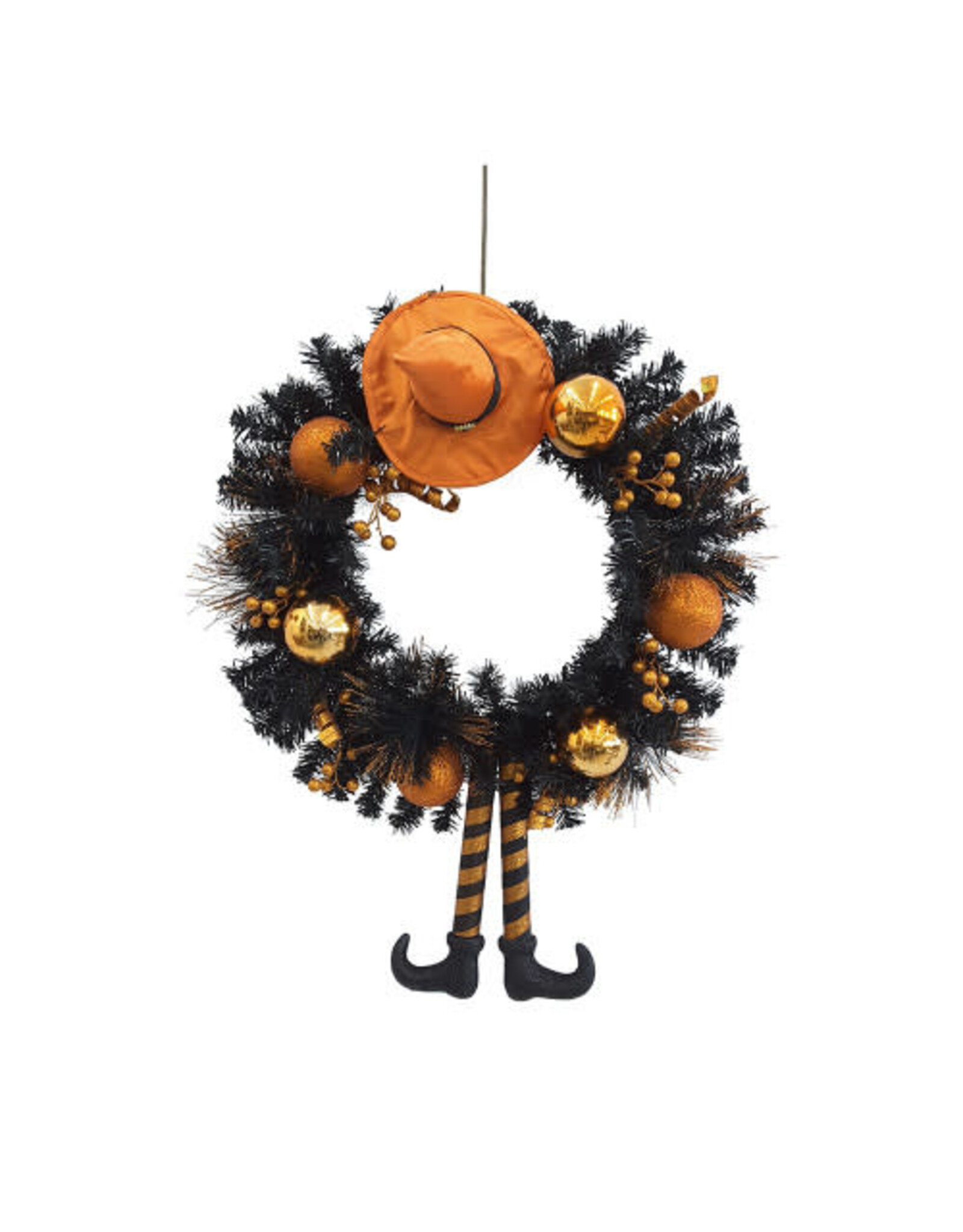 Kurt Adler Halloween Door Wreath 33x24 Inch Un-Lit Halloween Decor