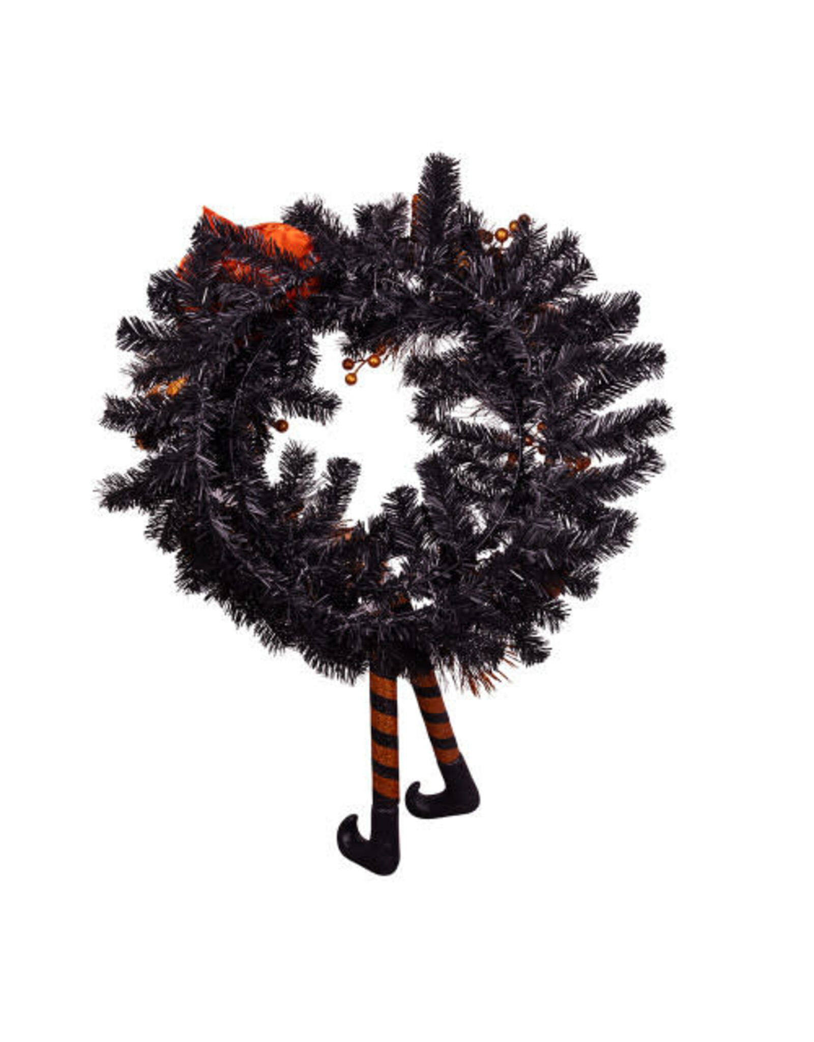 Kurt Adler Halloween Door Wreath 33x24 Inch Un-Lit Halloween Decor