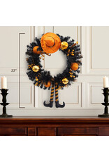 Kurt Adler Halloween Door Wreath 33x24 Inch Un-Lit Halloween Decor