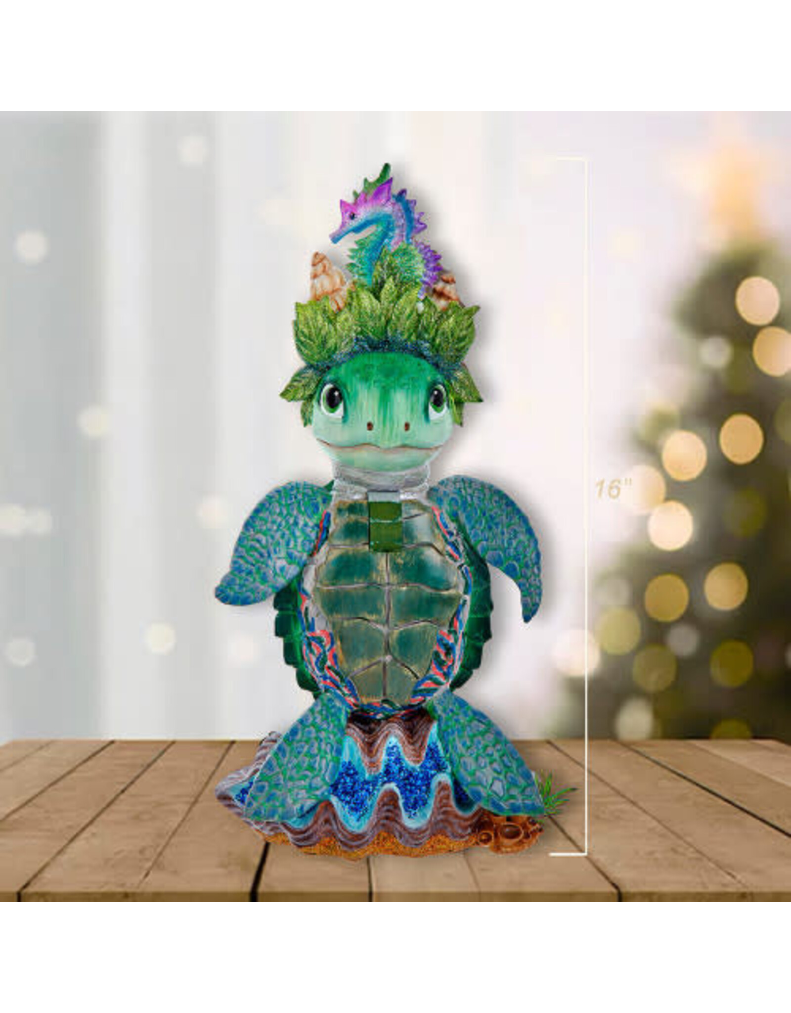 Kurt Adler Hollywood Nutcrackers Sea Turtle Nutcracker 16 Inch