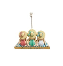 Kurt Adler Three Ladies on Beach With Beach Hats Ornament