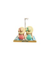 Kurt Adler Two Ladies on Beach With Beach Hats Ornament