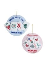 Kurt Adler Mahjong Ornaments 3.5 Inch Set of 2 Assorted