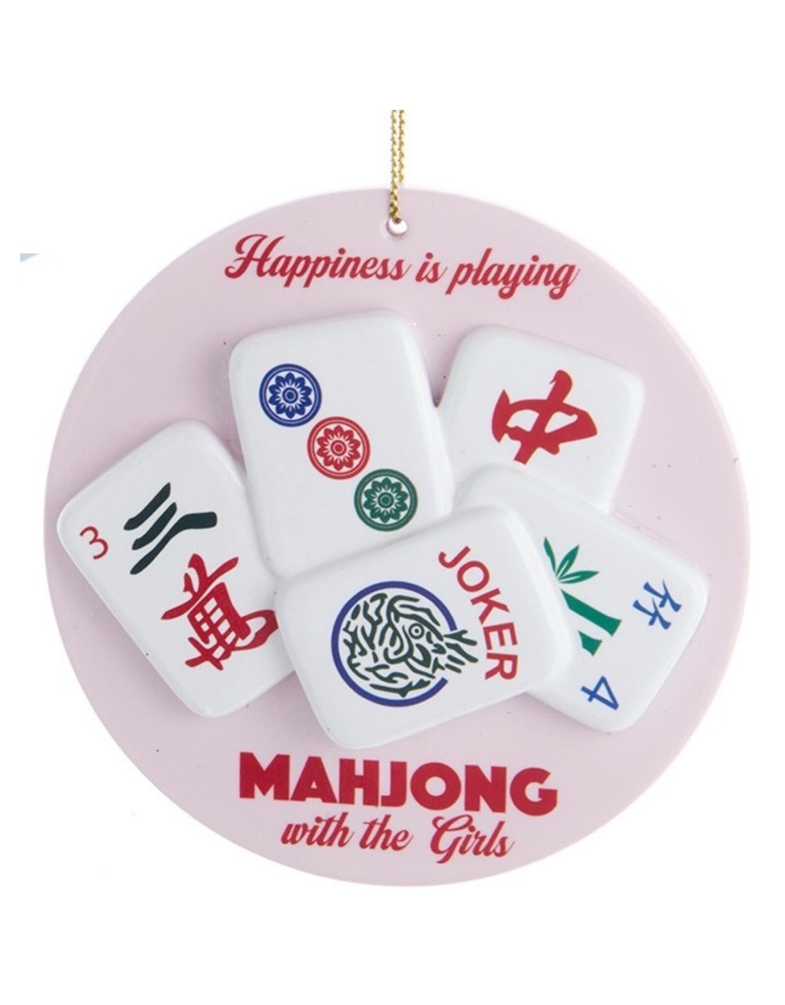 Kurt Adler Mahjong Ornament Happiness Is Playing Mahjong w the Girls