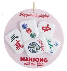 Kurt Adler Mahjong Ornament Happiness Is Playing Mahjong w the Girls