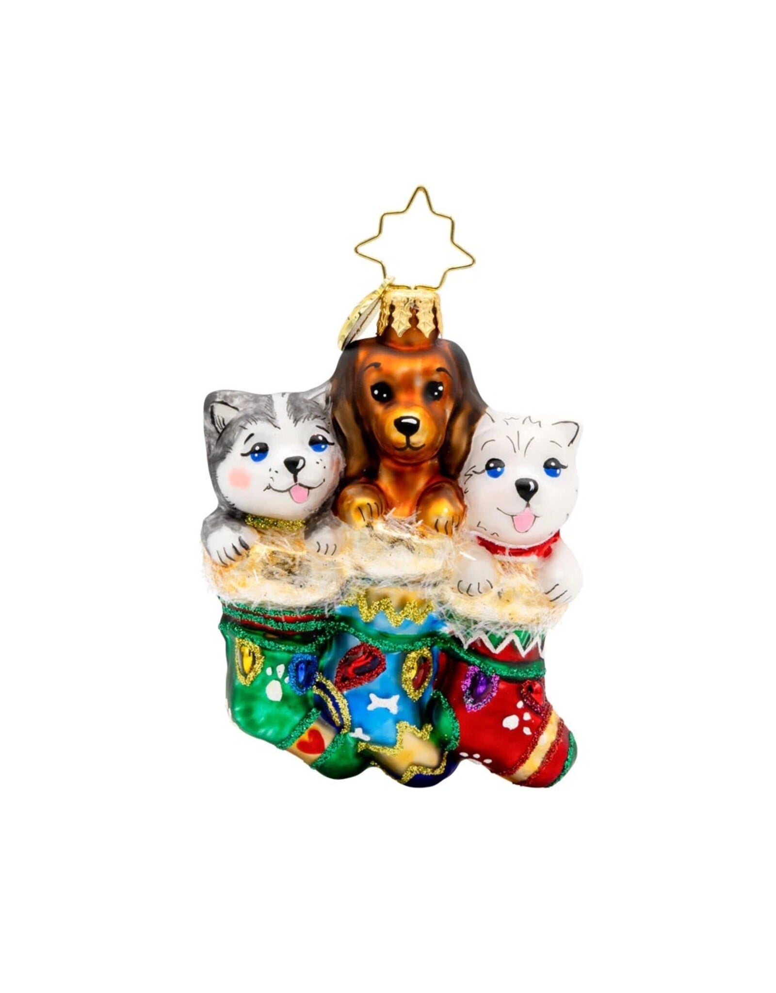 Christopher Radko Puppy Presents Gem Ornament