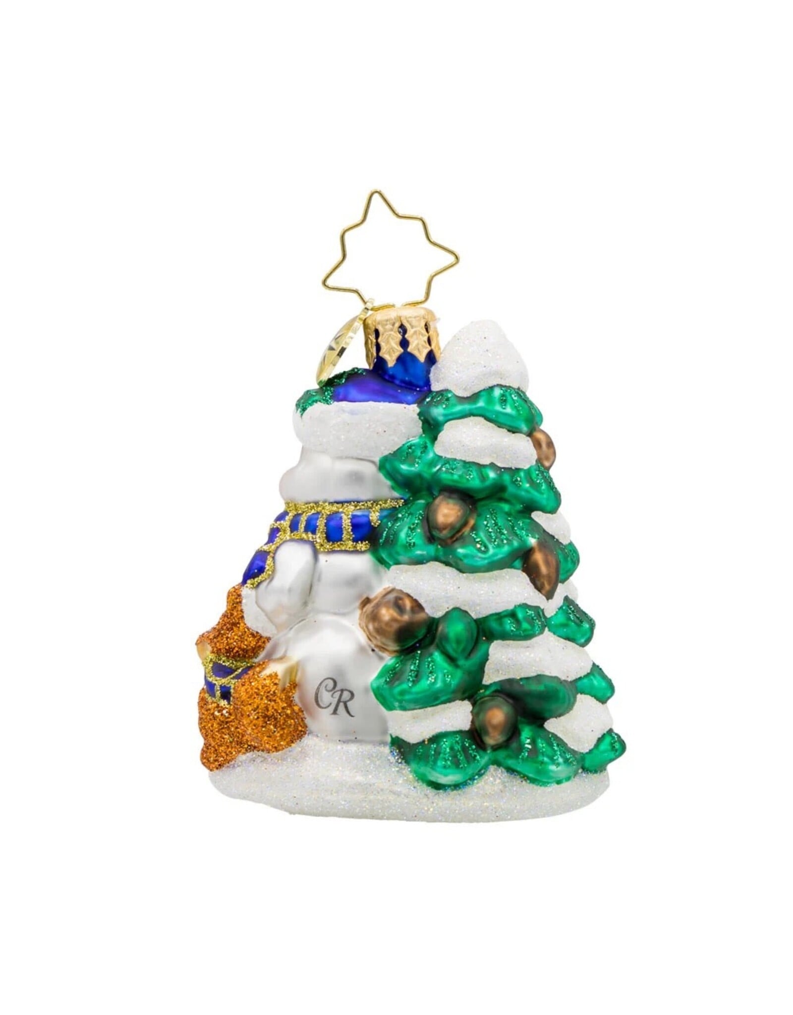 Christopher Radko Winter Pals w Snowman Gem Christmas Ornament