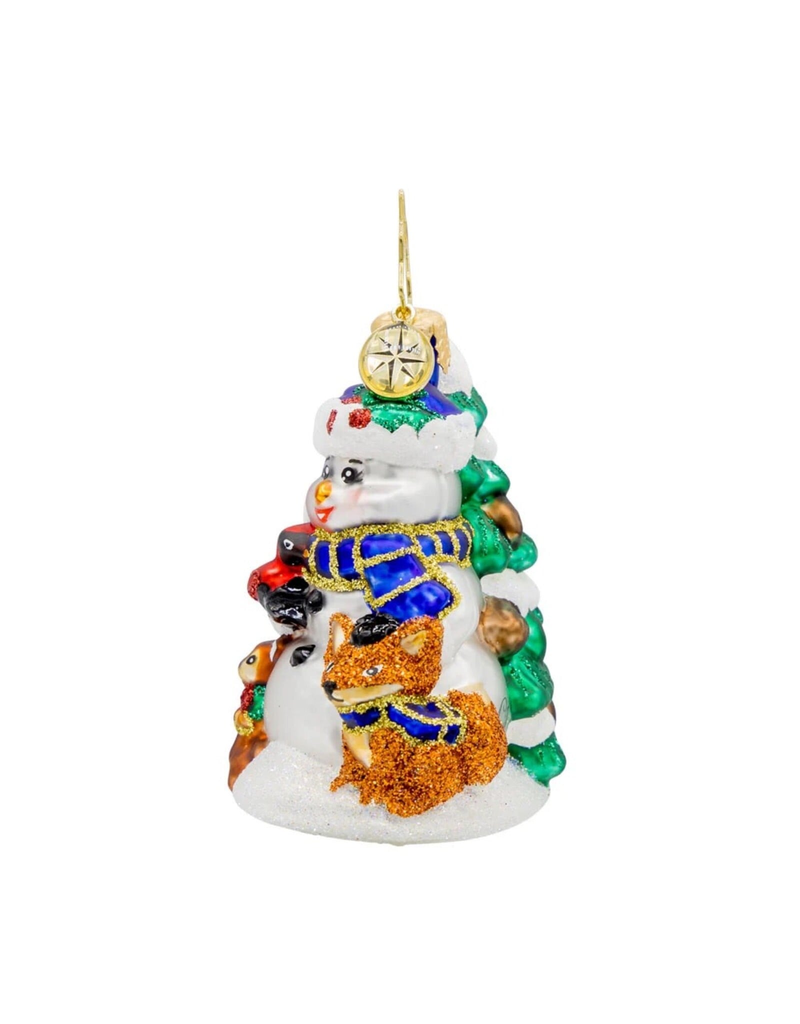 Christopher Radko Winter Pals w Snowman Gem Christmas Ornament