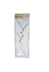 Kurt Adler Paper Honeycomb Christmas Trees 7-13 Set of 3 WHT W GLD