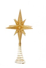 Kurt Adler Gold Star Treetop Un-Lit 8.5 Inch For Small 3-4ft Trees