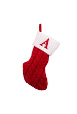 Kurt Adler Monogrammed Initial A Miniature Christmas Stocking 8.6”