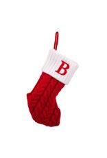 Kurt Adler Monogrammed Initial B Miniature Christmas Stocking 8.6”