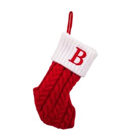 Kurt Adler Monogrammed Initial B Miniature Christmas Stocking 8.6”