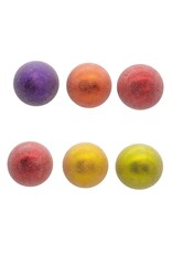 Kurt Adler Glass Sugar Frosted Pride Ball Ornaments 80mm 6pc Set