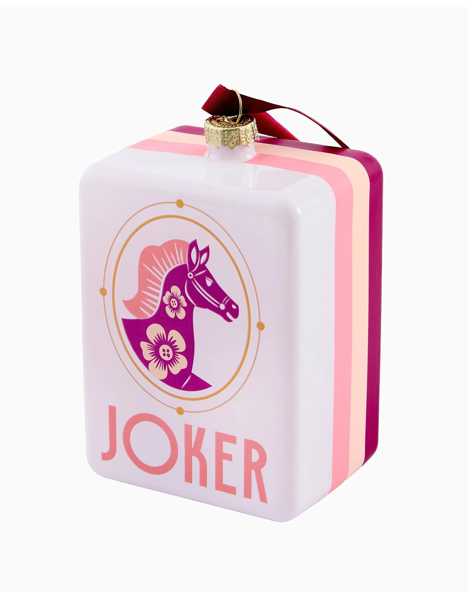 Oh My Mahjong Glass Mahjong Christmas Ornaments Year of the Horse