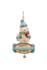 Kurt Adler Mom’s Favorite Child Snowman Ornament Oldest Child