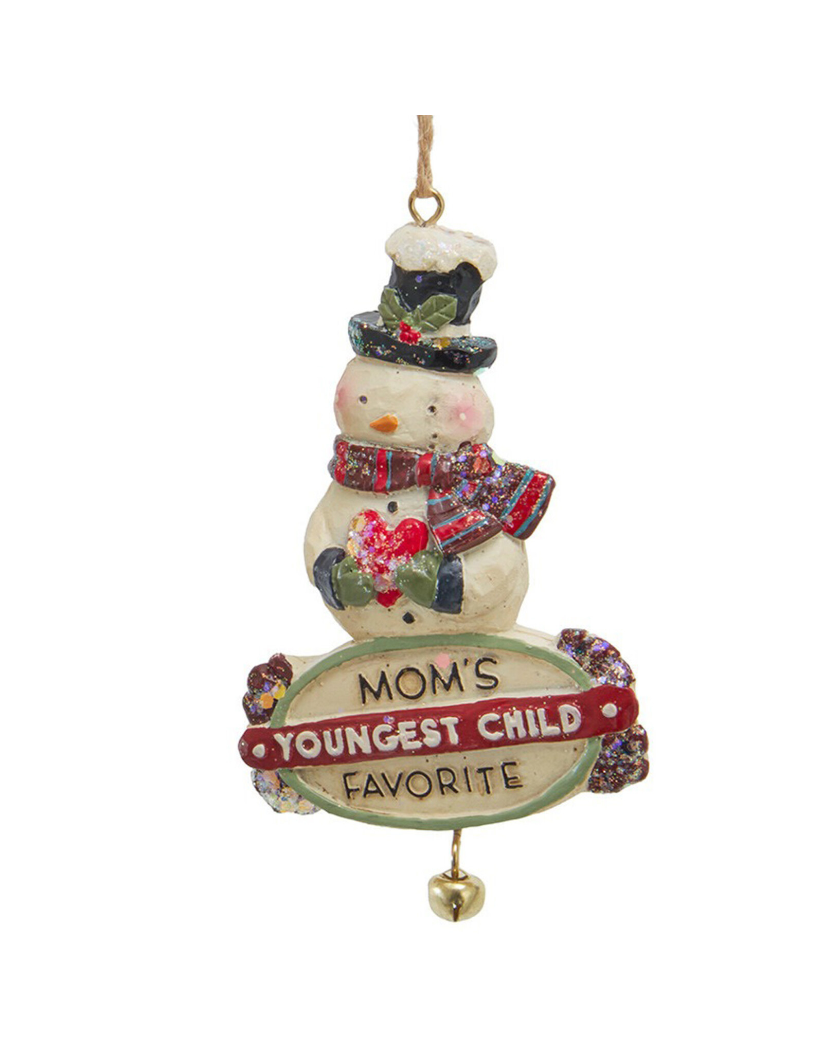 Kurt Adler Mom’s Favorite Child Snowman Ornament Youngest Child