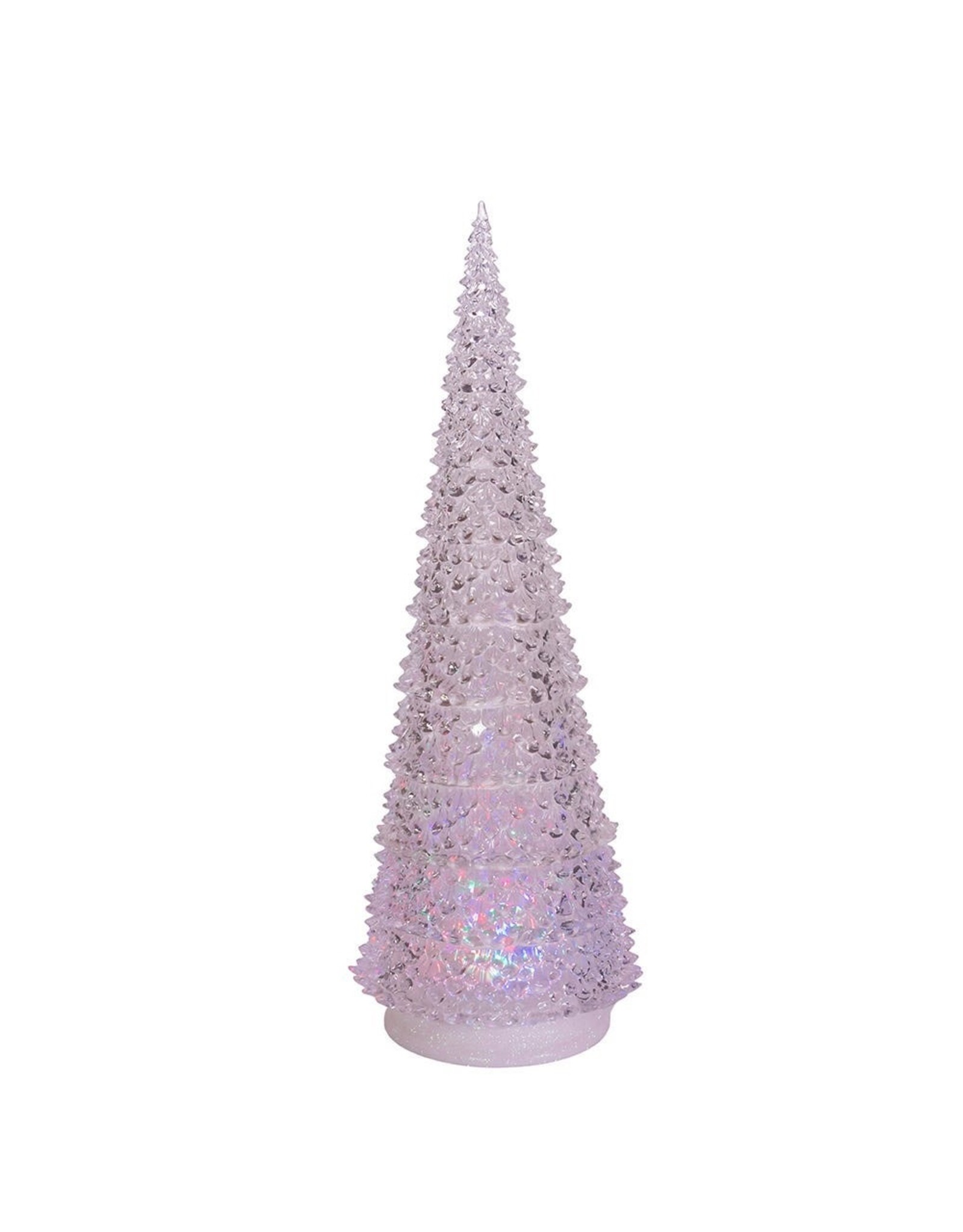 Kurt Adler Acrylic Christmas Tree 22” 3 Light Color LED Projector