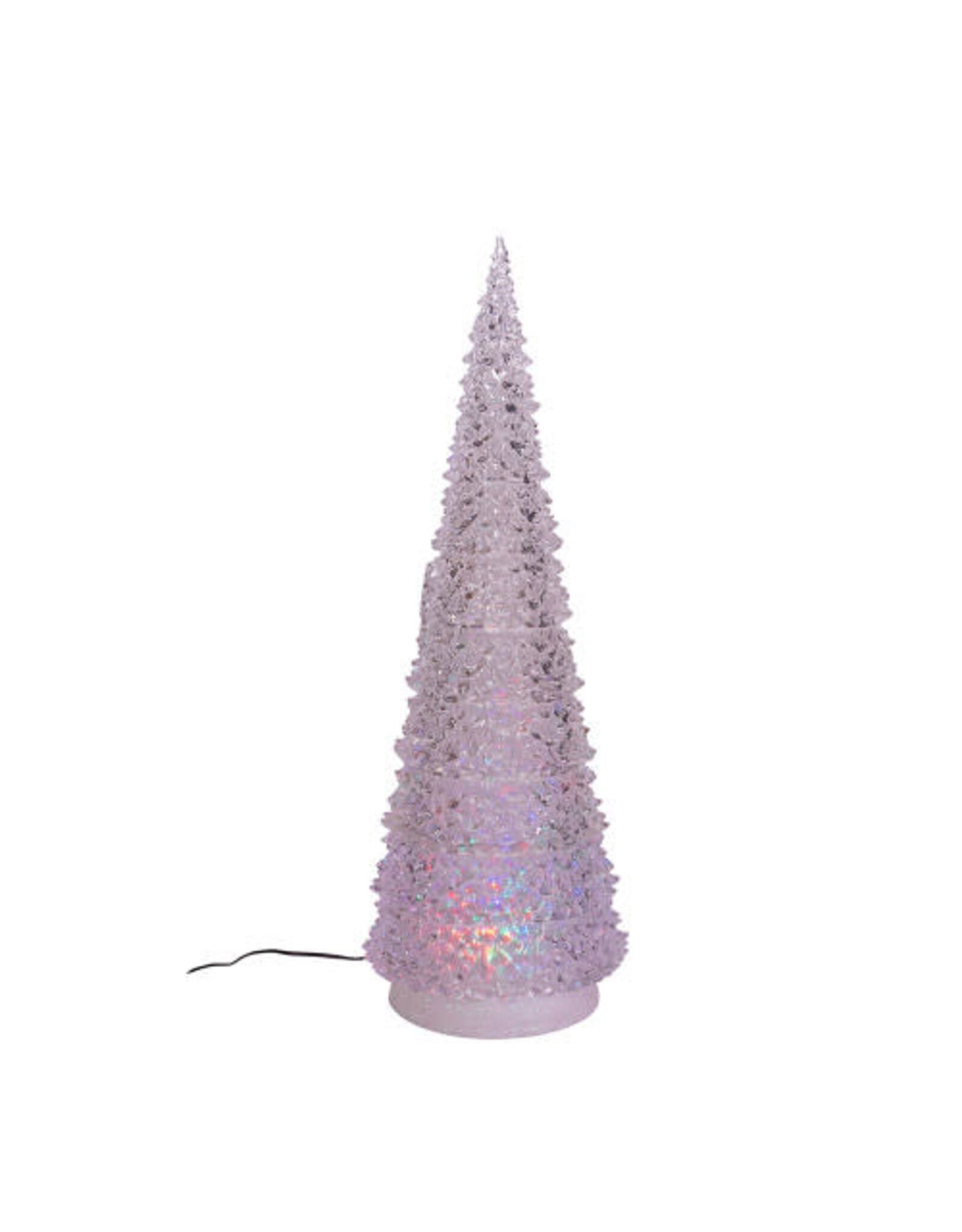 Kurt Adler Acrylic Christmas Tree 22” 3 Light Color LED Projector