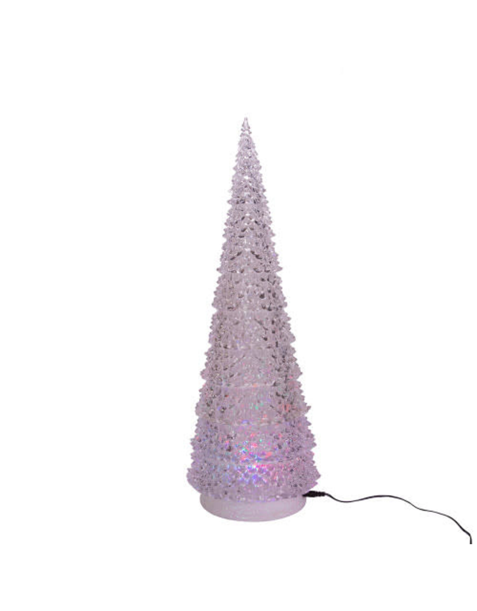 Kurt Adler Acrylic Christmas Tree 22” 3 Light Color LED Projector