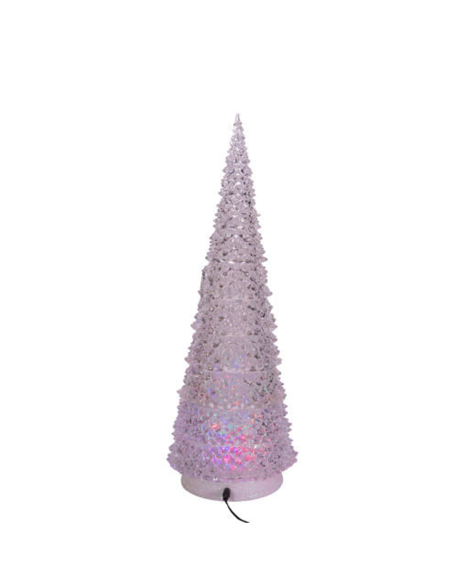 Kurt Adler Acrylic Christmas Tree 22” 3 Light Color LED Projector