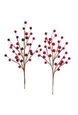Kurt Adler Berry Picks 10" Red and Burgundy Berry Picks 2 Assorted