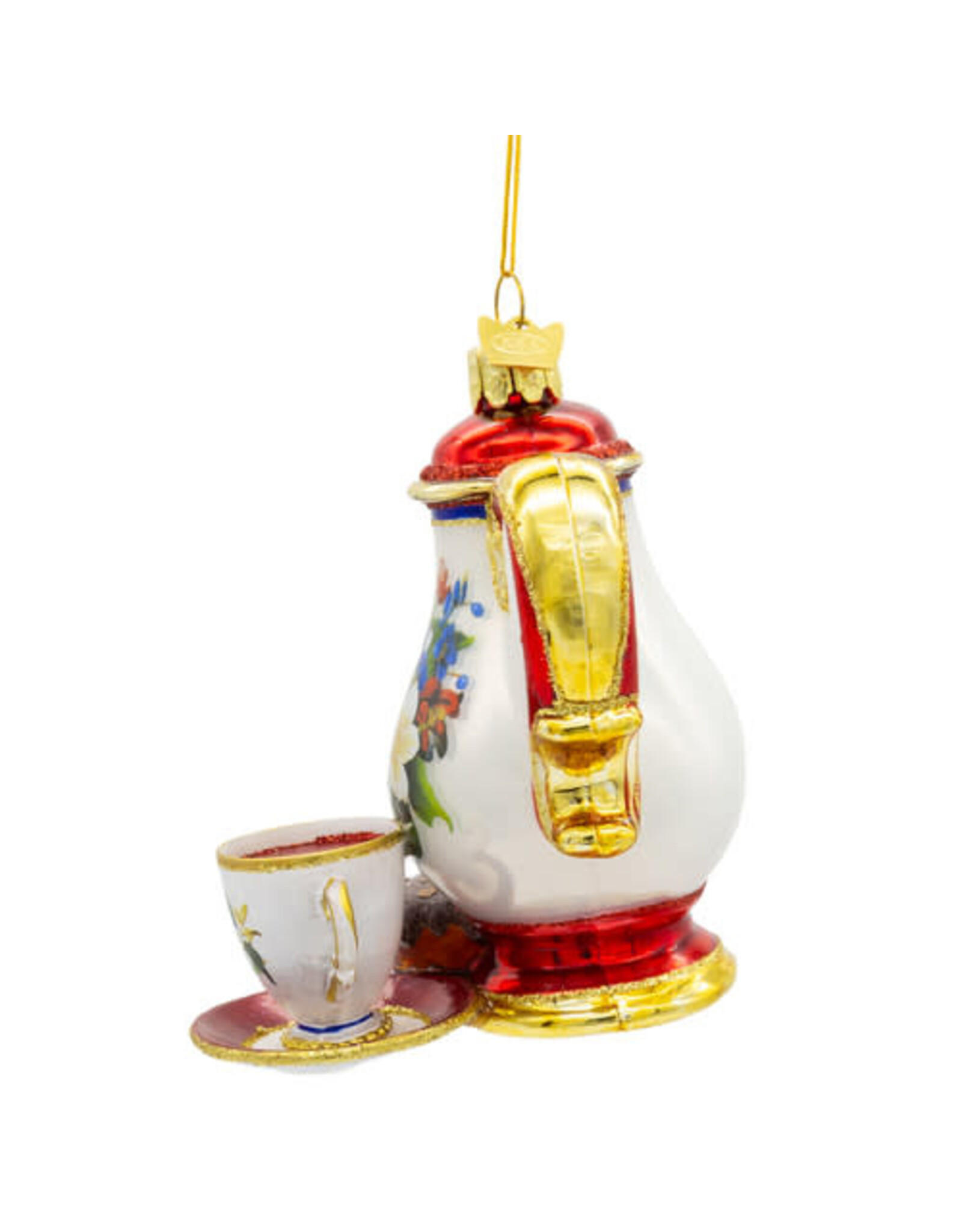 Kurt Adler Noble Gems Glass Tea Service Set Ornament 4 Inch