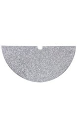 Kurt Adler Christmas Tree Skirts 48” Silver Sequined Tree Skirt