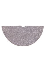 Kurt Adler Christmas Tree Skirts 48” Silver Sequined Tree Skirt