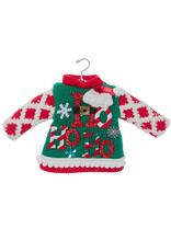 Kurt Adler Christmas Knit Ugly Sweater Ornament with HO HO HO