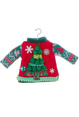 Kurt Adler Christmas Knit Ugly Sweater Ornament with Christmas Tree